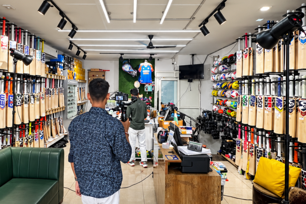 Creative video production and social media marketing shoot for businesses in Lajpat Nagar Delhi